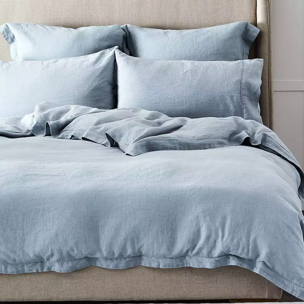 Antwerp Linen Quilt Cover - Cloud 2 Antwerp Linen Quilt Cover - Cloud - Image 2