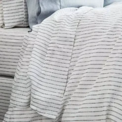 Antwerp Linen Flat Sheet - White & Charcoal 6 Antwerp Linen Flat Sheet - White & Charcoal -Home Style 1117256304 c