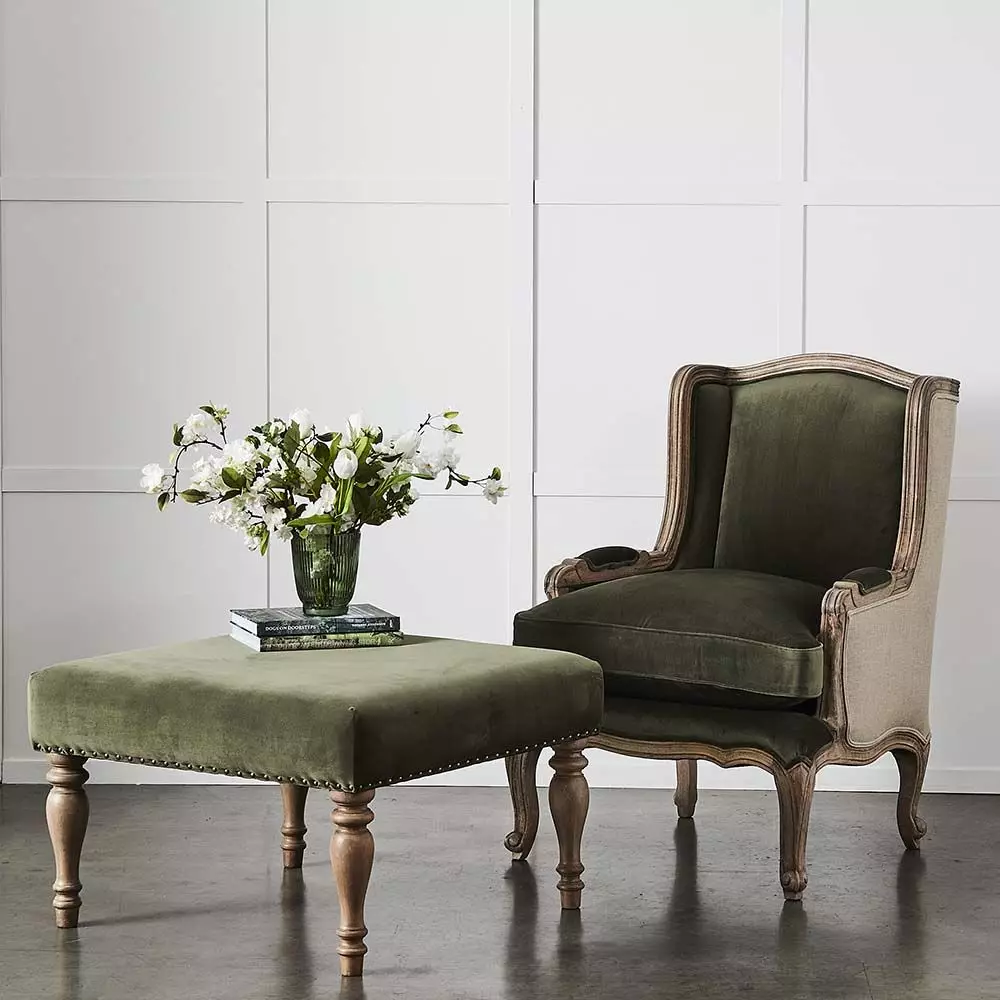 Khadi Forest Ottoman 5 Khadi Forest Ottoman - Image 5