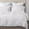 Antwerp Linen Quilt Cover - Charcoal & White