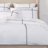Metro Quilt Cover - White & Black