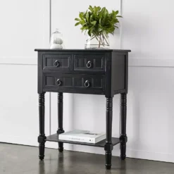 Elise 3 Drawer Bedside Table 11 Elise 3 Drawer Bedside Table -Home Style 2010049 w