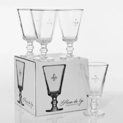 Fleur De Lys Goblet 4 Pack -Home Style 3040022 e
