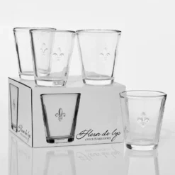 Fleur De Lys Tumbler 4 Pack -Home Style 3040023 e