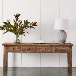 4 Drawer Elm Sofa Table