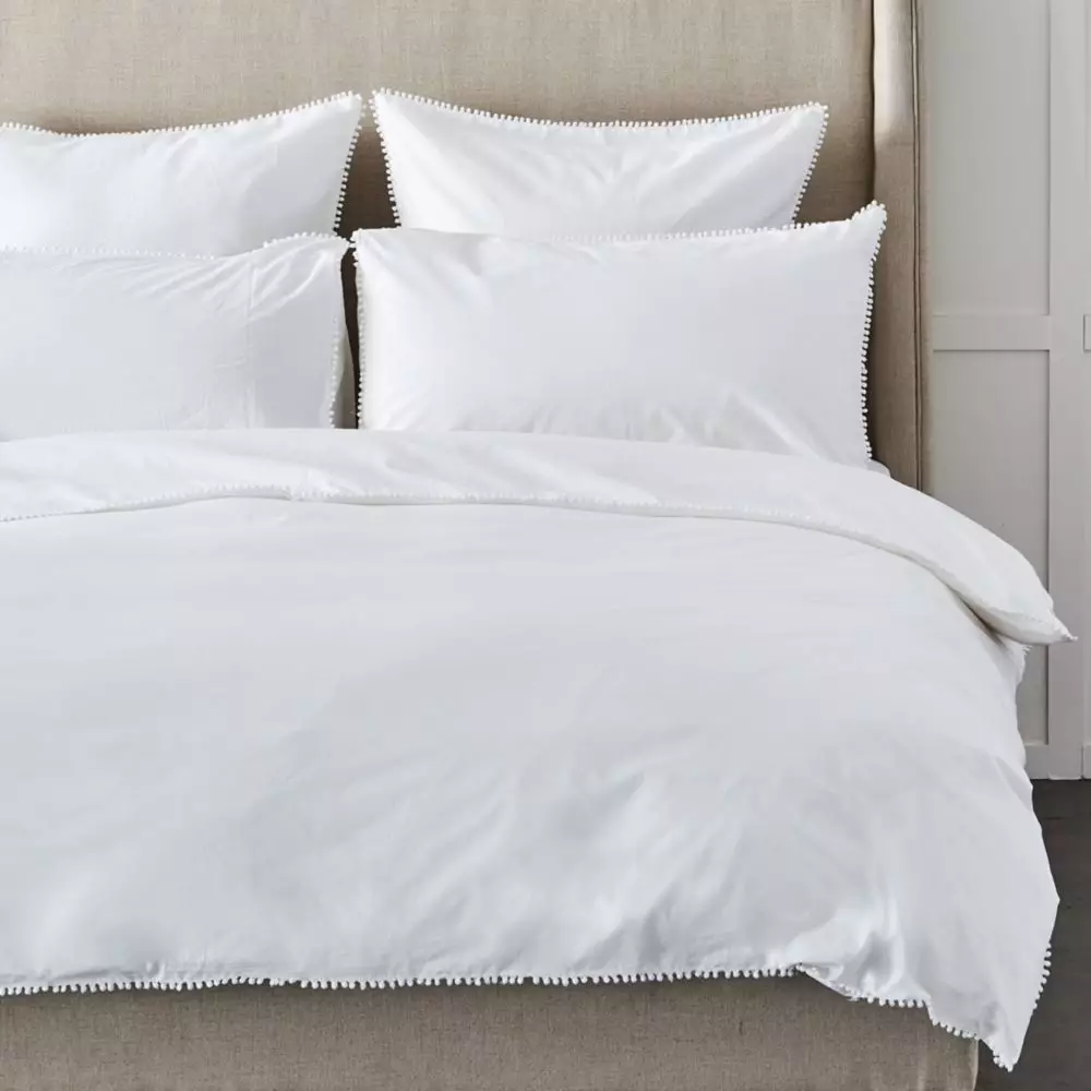 Kent Quilt Cover - White 1 Kent Quilt Cover - White